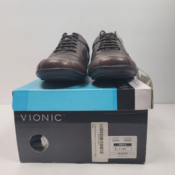 Vionic Hunter Men's Brown Leather Casual  Shoes US Size 8 NWT - Picture 2 of 10